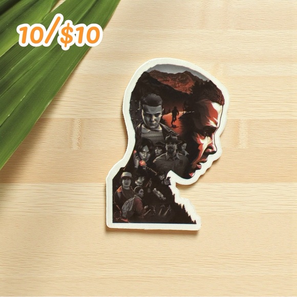 Stranger Things Sticker – Eleven Silhouette Collage - Picture 1 of 1